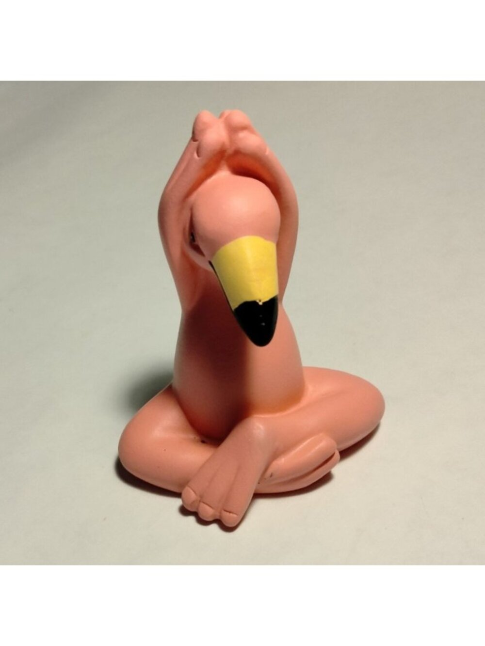 Pink Flamingo Figurine Yoga Lotus Pose Meditation Zen 2 inch